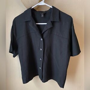 Banana Republic Black Linen Shirt Size Small